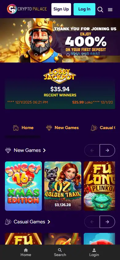 Crypto Palace Casino screenshot 2