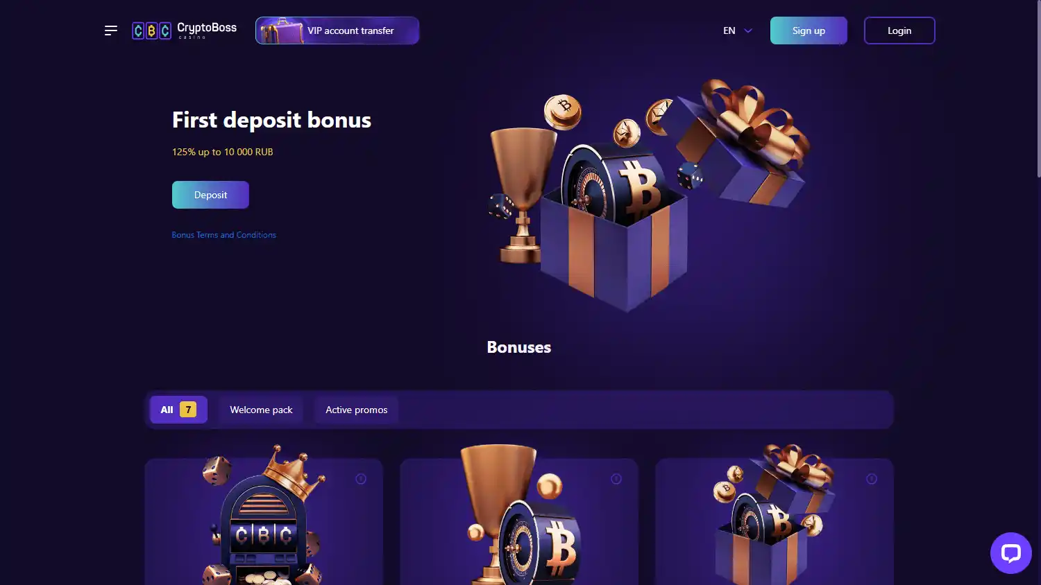 CryptoBoss Casino screenshot 2