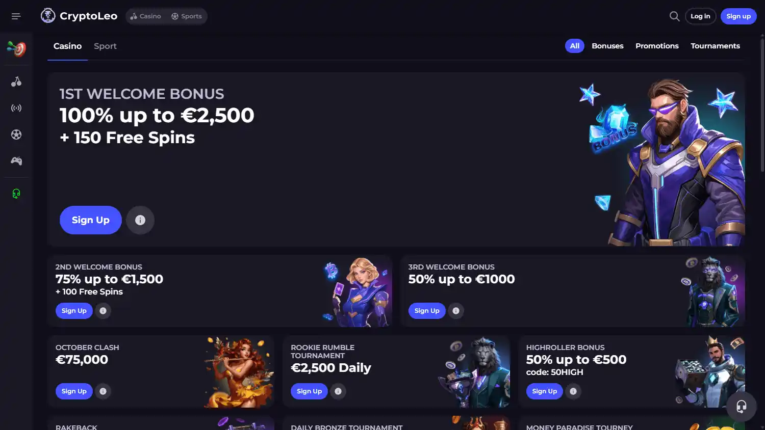 CryptoLeo Casino screenshot 3