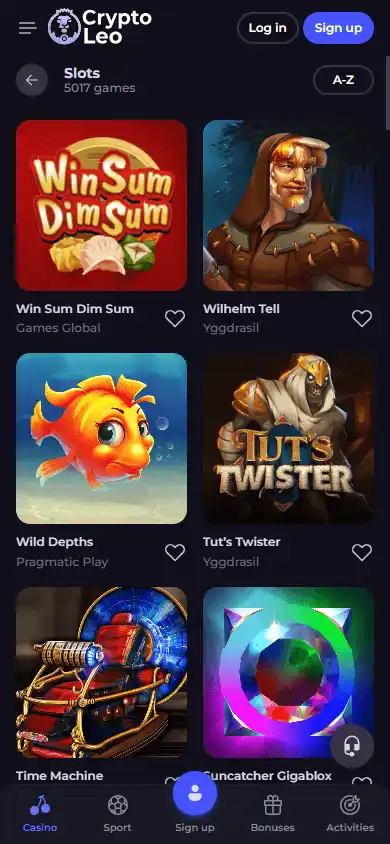 CryptoLeo Casino screenshot 5