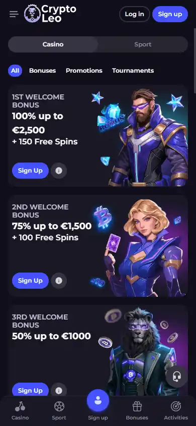 CryptoLeo Casino screenshot 6
