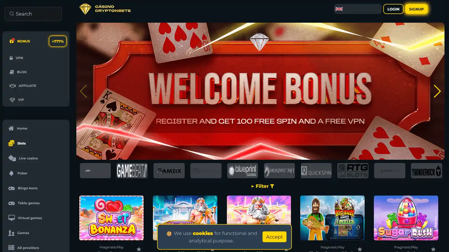 CryptonBets Casino screenshot 2