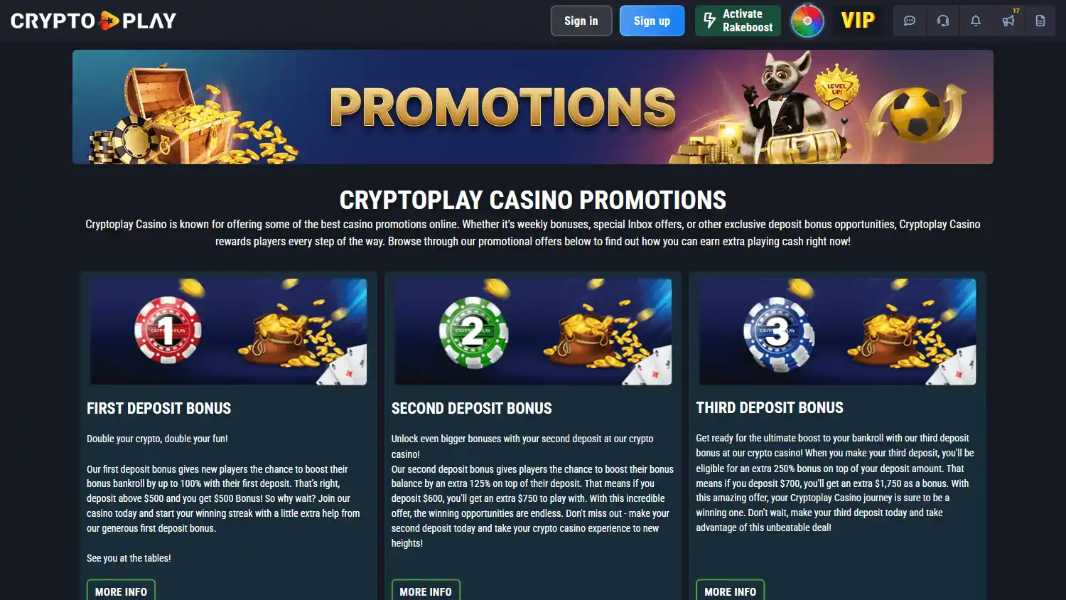 Cryptoplay Casino screenshot 3