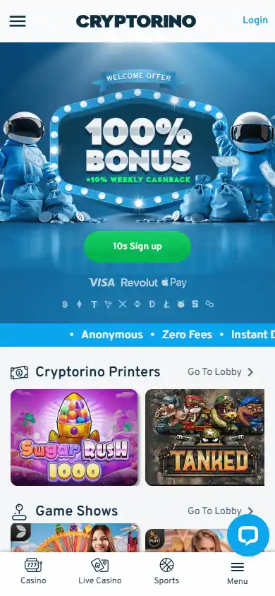Cryptorino.io Casino screenshot 4