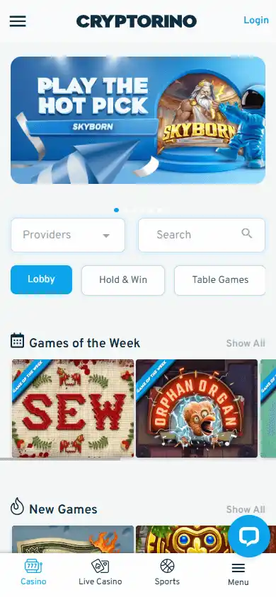 Cryptorino.io Casino screenshot 5
