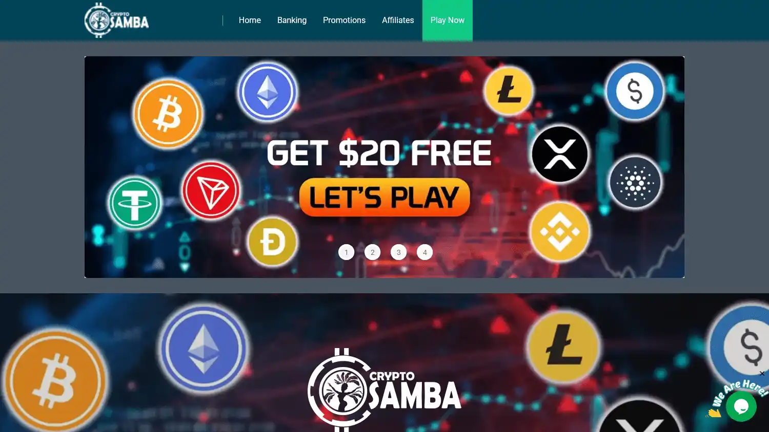 CryptoSamba Casino screenshot 1