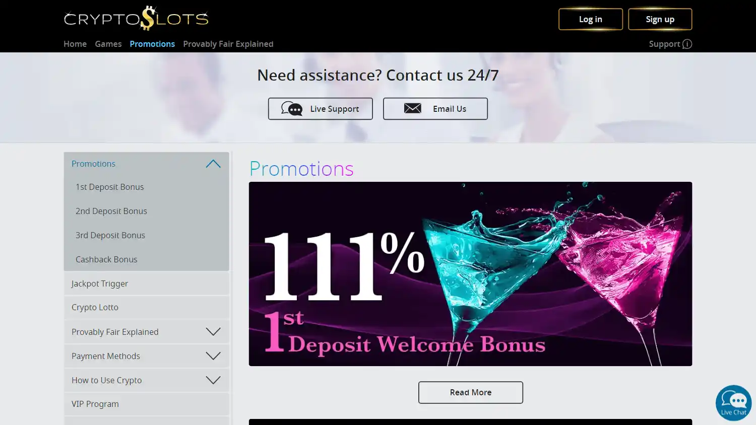 CryptoSlots Casino screenshot 3
