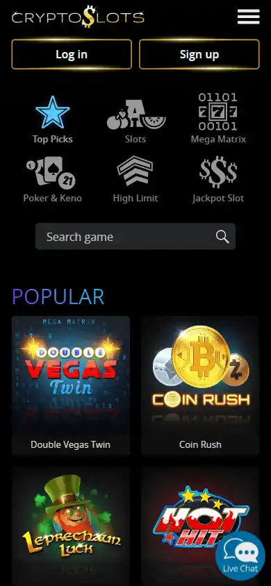 CryptoSlots Casino screenshot 5