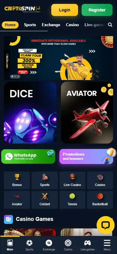 CryptoSpinHub Casino screenshot 3