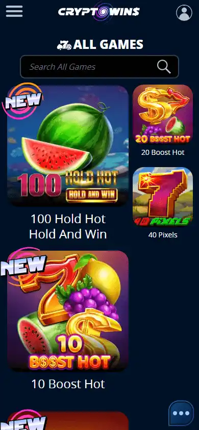 CryptoWins Casino screenshot 5
