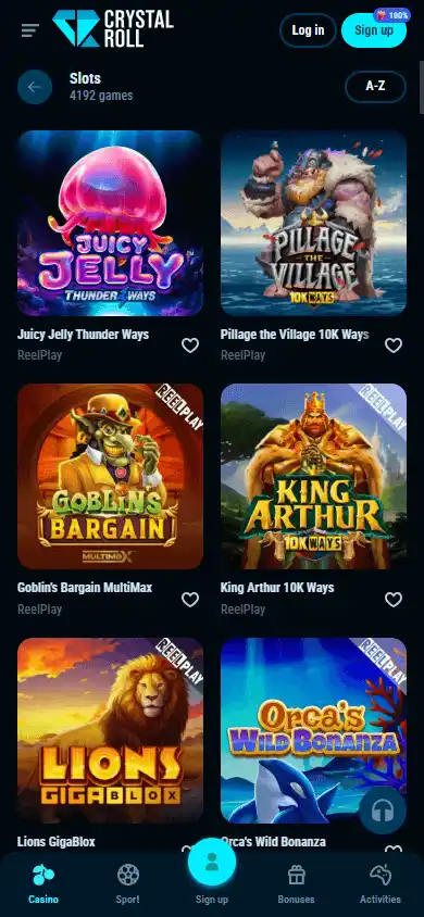 Crystal Roll Casino screenshot 5