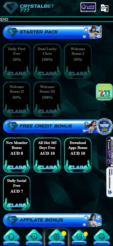 Crystalbet777 Casino screenshot 3
