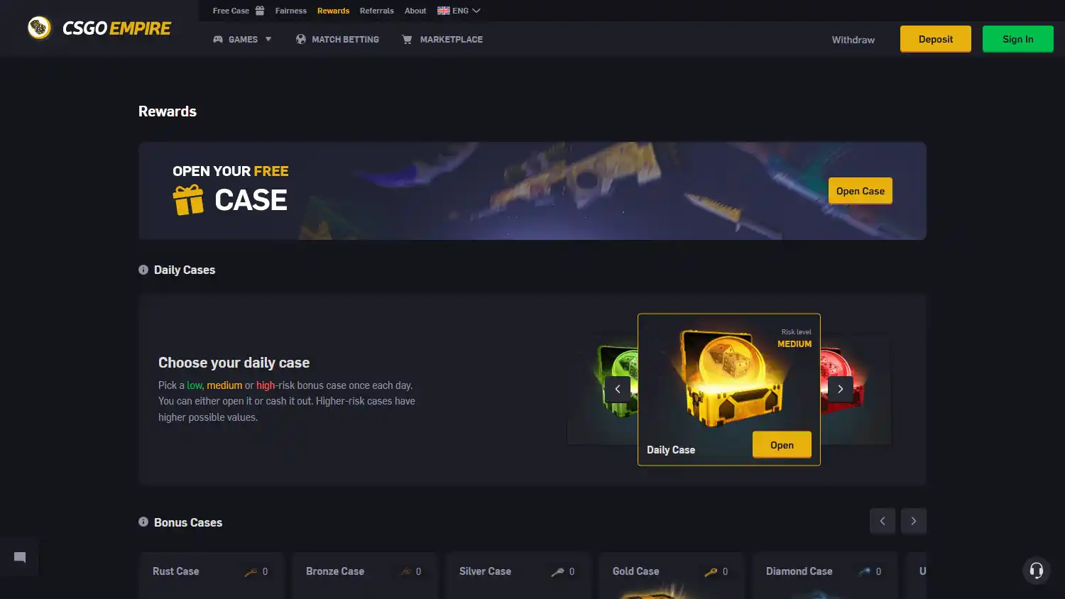 CSGO Empire Casino screenshot 3