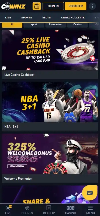 Cwinz Casino screenshot 6