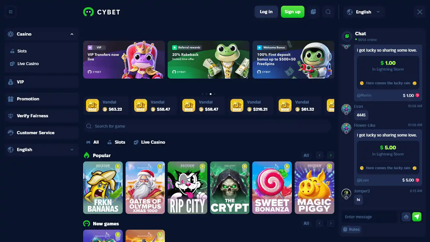 Cybet Casino screenshot 1