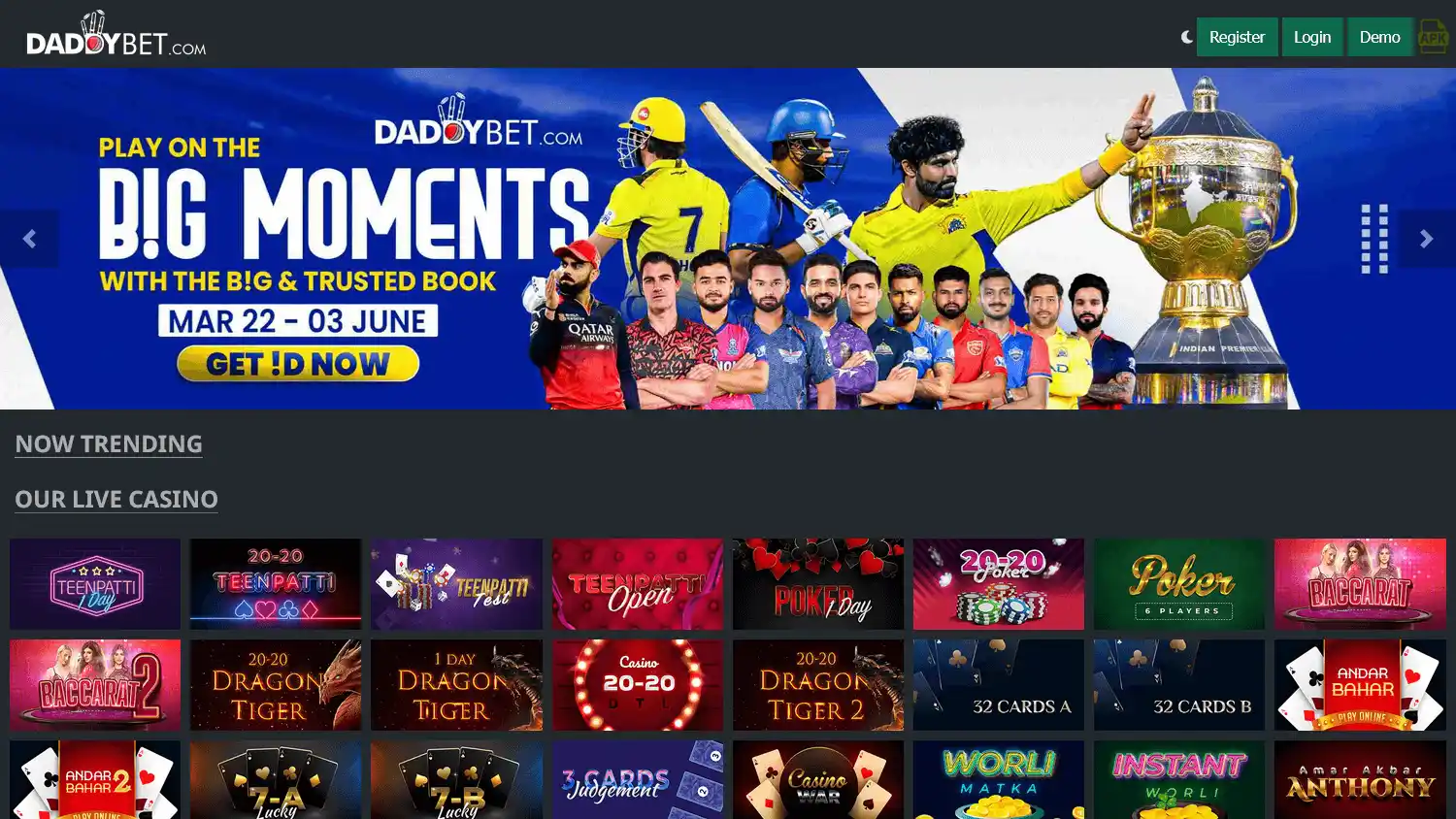 Daddybet Casino screenshot 1