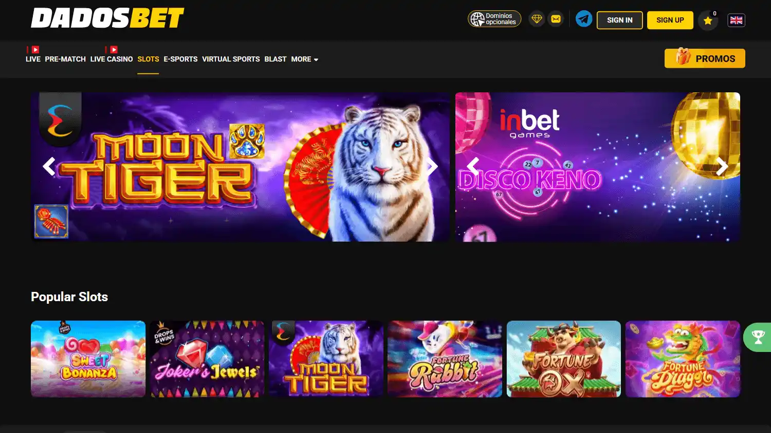 Dadosbet Casino screenshot 2