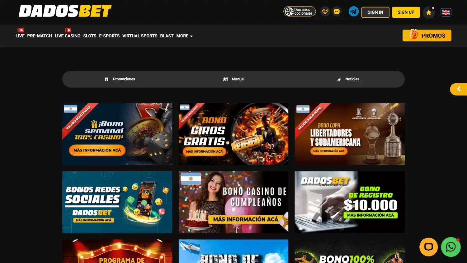 Dadosbet Casino screenshot 3