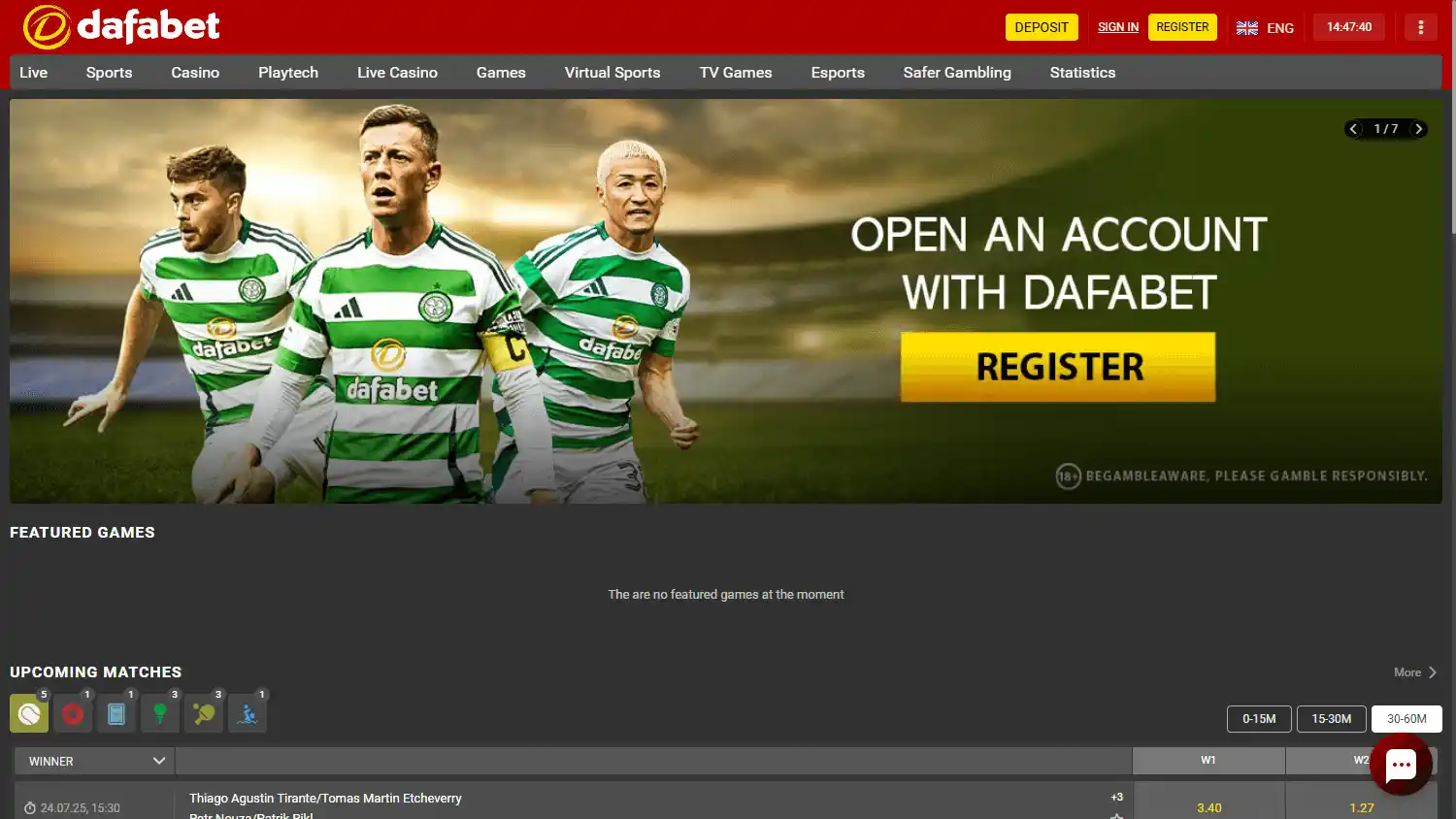 Dafabet Casino screenshot 1