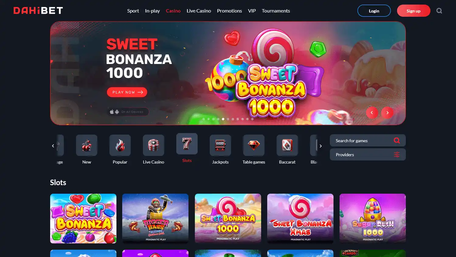 Dahibet Casino screenshot 2