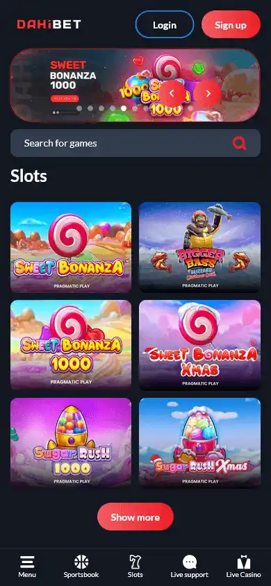 Dahibet Casino screenshot 4