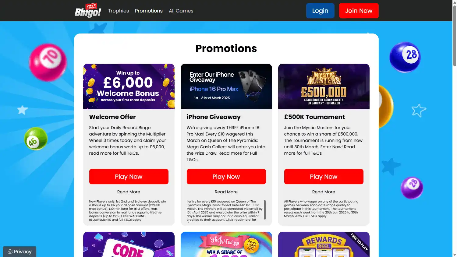 Daily Record Bingo Casino screenshot 3
