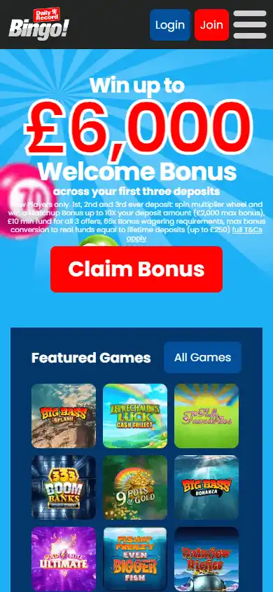 Daily Record Bingo Casino screenshot 4
