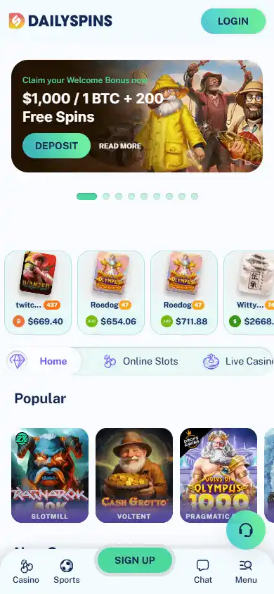 Dailyspins Casino screenshot 5