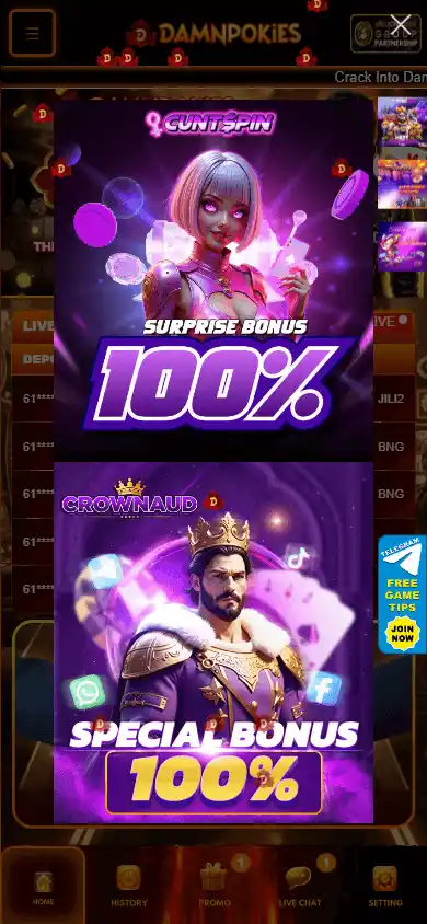 DamnPokies Casino screenshot 3