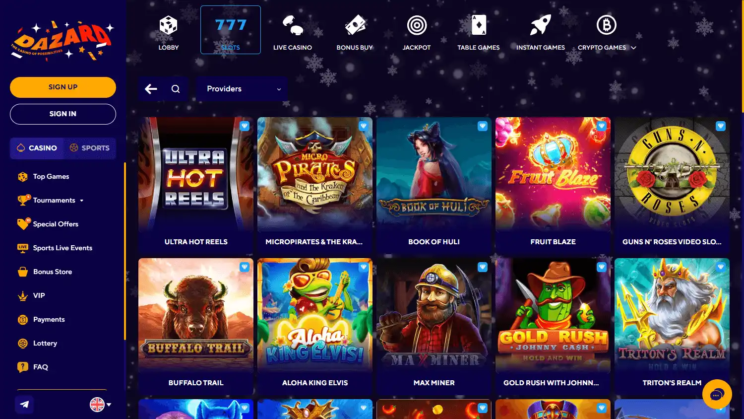 Dazard Casino screenshot 2