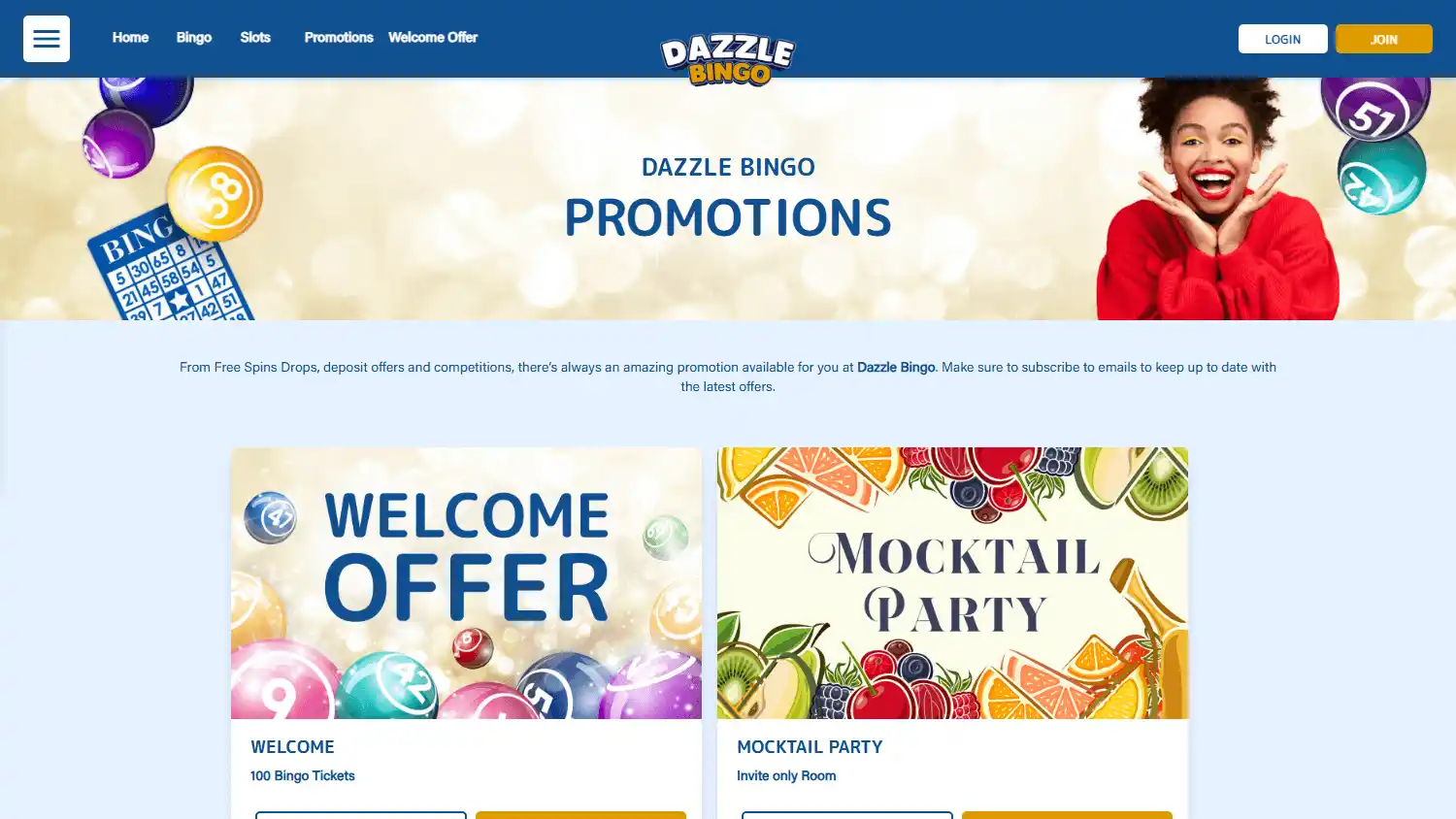 Dazzle Bingo Casino screenshot 3