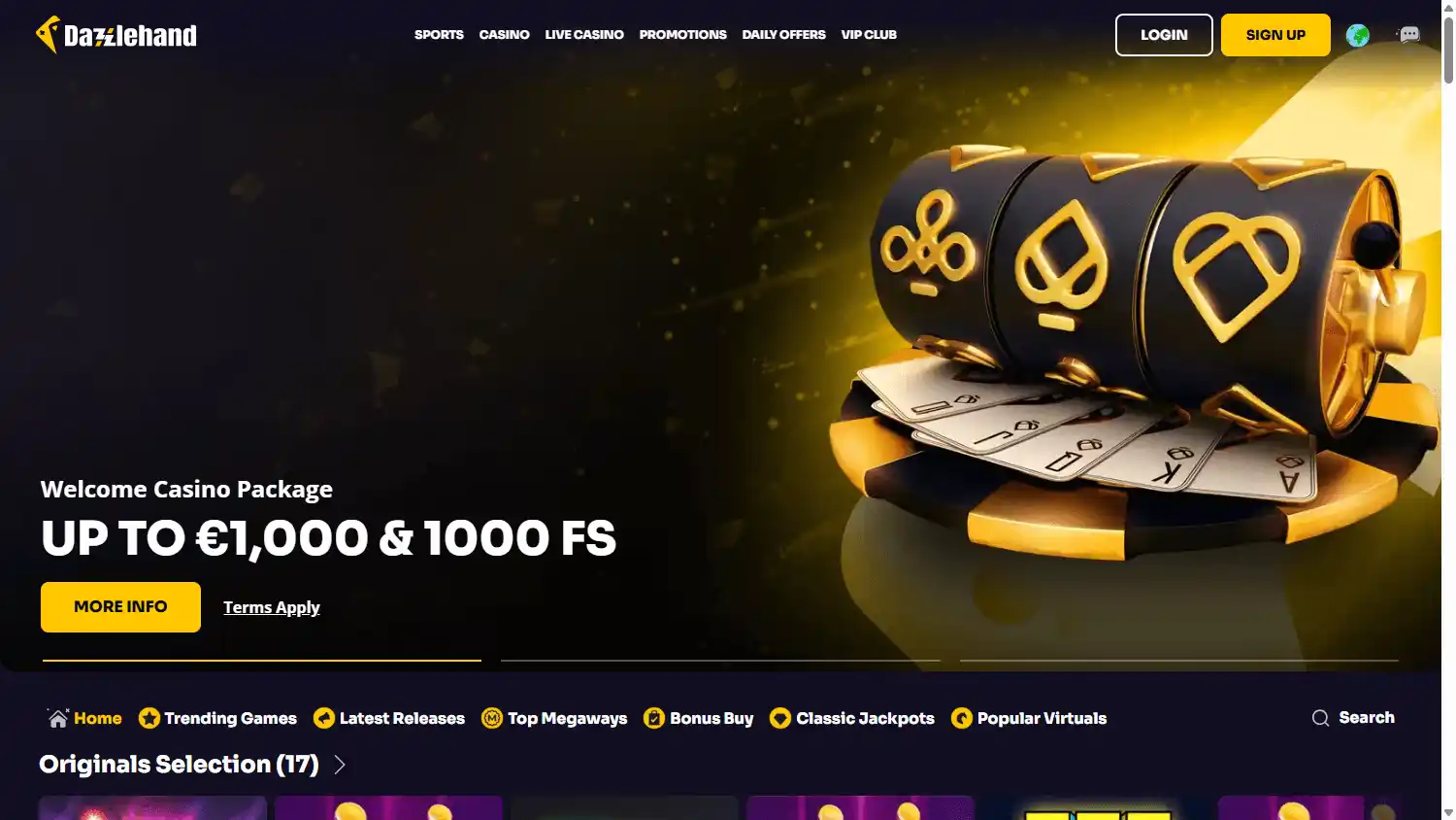Dazzlehand Casino screenshot 1