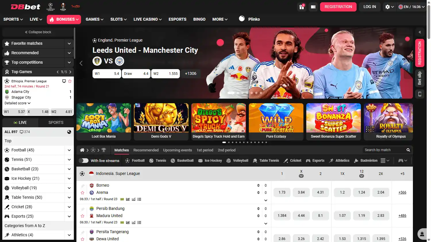DBbet Casino screenshot 1