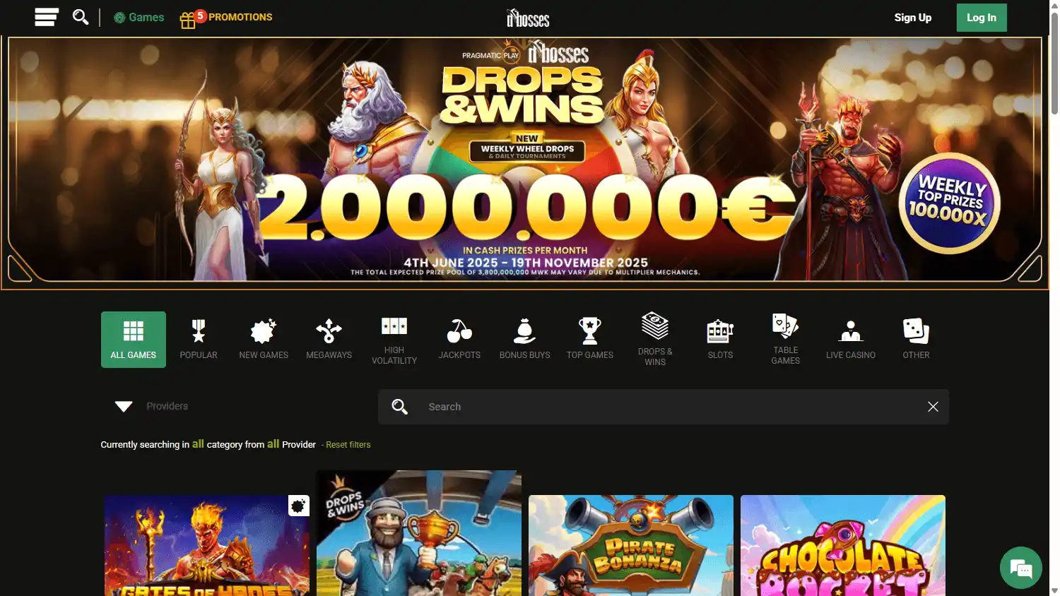 Dbosses Casino screenshot 2