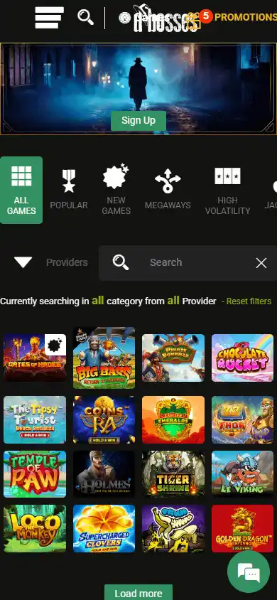 Dbosses Casino screenshot 4