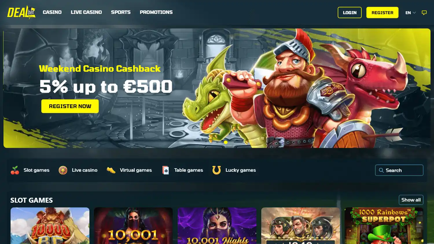 Dealbet Casino screenshot 1