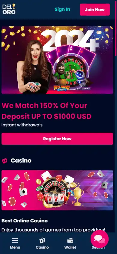 DelOro Casino screenshot 4