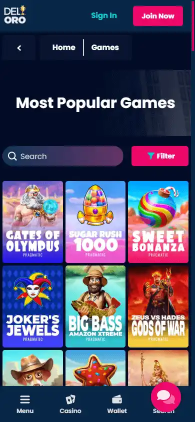DelOro Casino screenshot 5