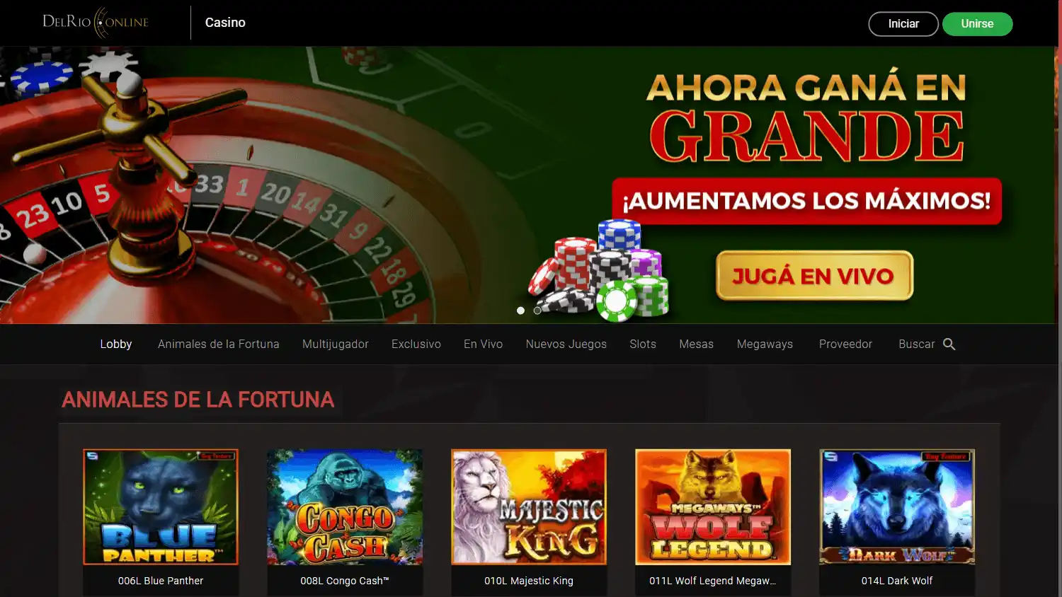 DelRio Online Casino screenshot 1