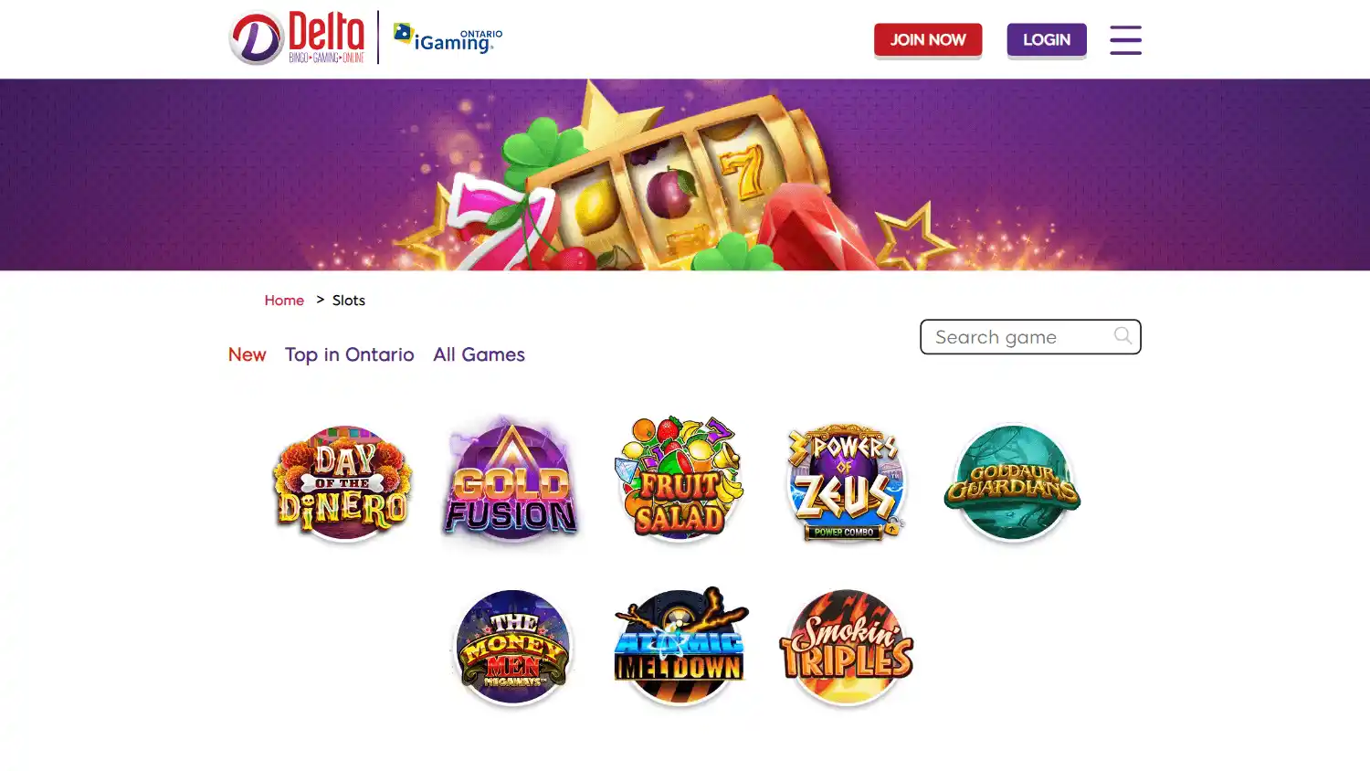 Delta Bingo Online Casino screenshot 2