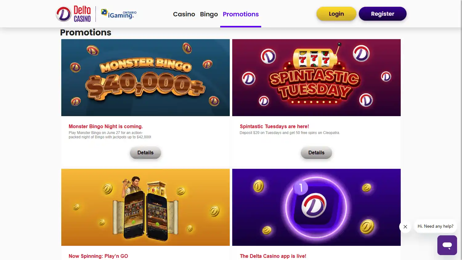 Delta Casino Online screenshot 3