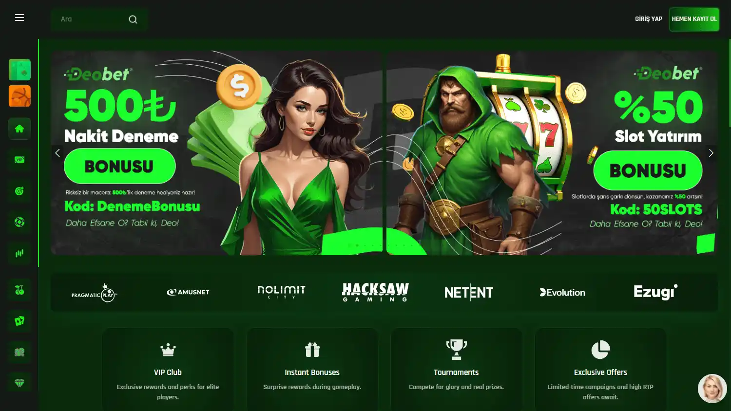 DeoBet Casino screenshot 1