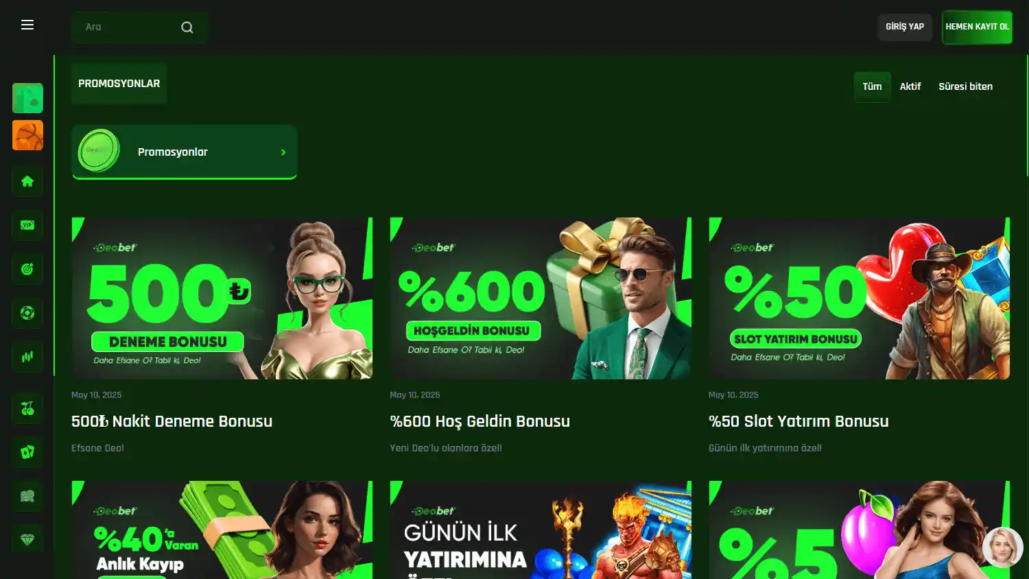 DeoBet Casino screenshot 3