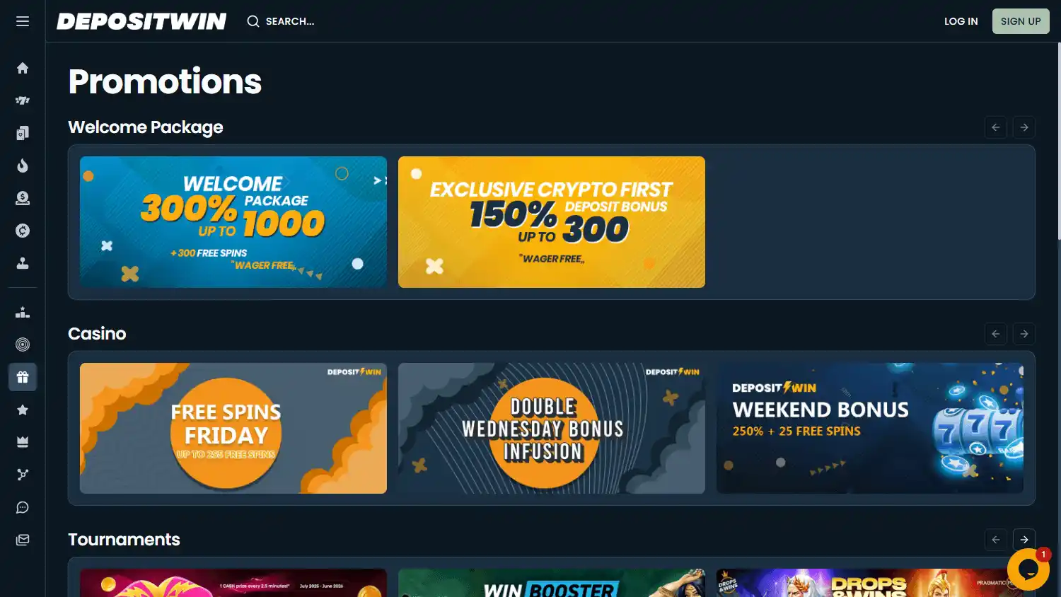 Depositwin Casino screenshot 3
