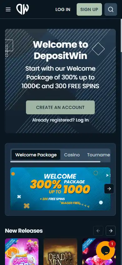 Depositwin Casino screenshot 4