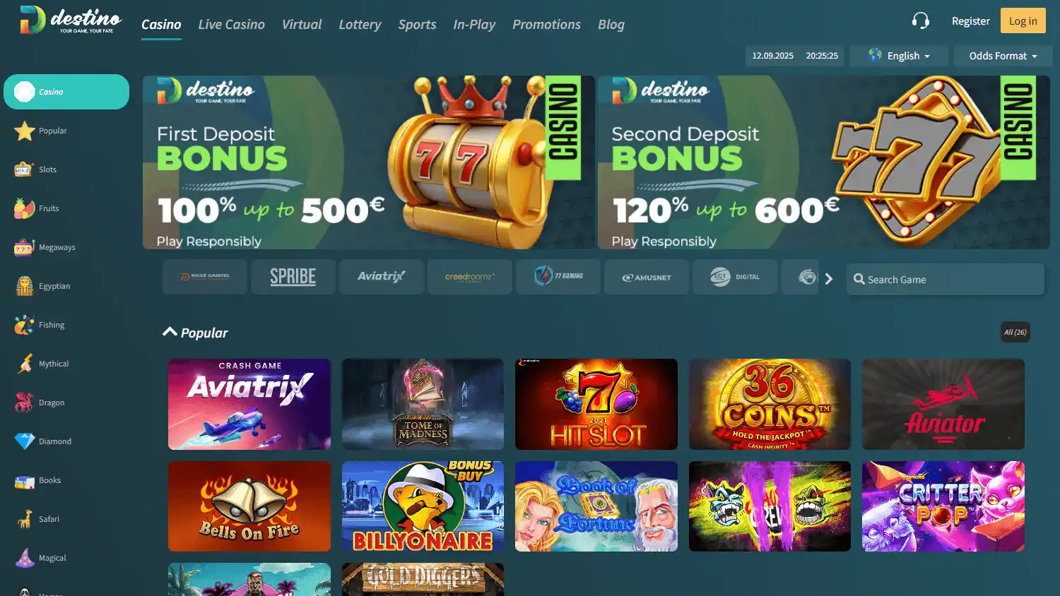 Destinobet Casino screenshot 1