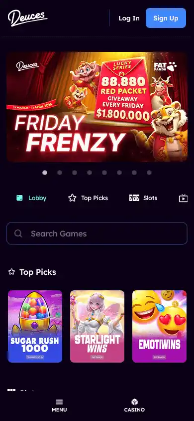 Deuces Casino screenshot 4