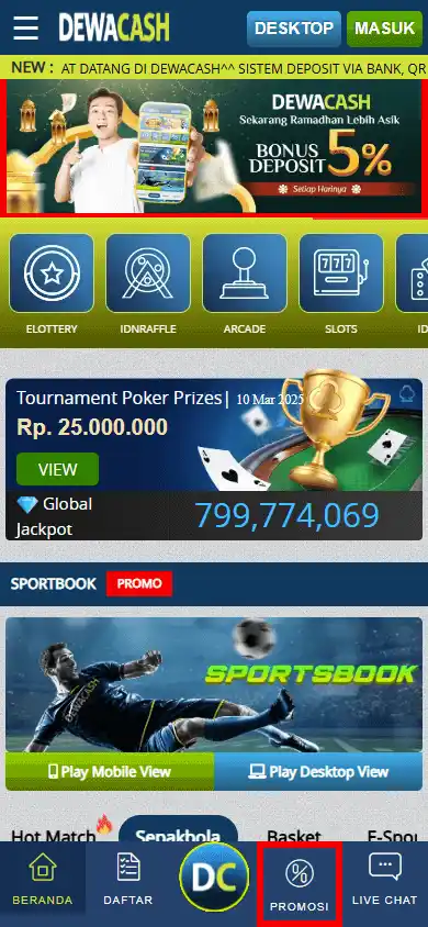 DEWACASH Casino screenshot 4