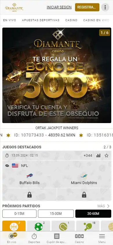 Diamante Casino screenshot 4