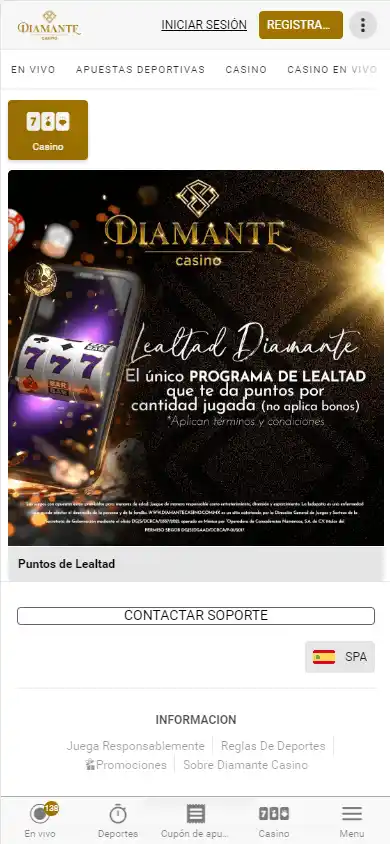 Diamante Casino screenshot 6